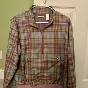 Multicolor Women’s Plaid Lizgolf 1/2 zip Golf Jacket